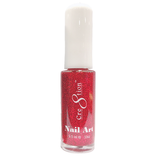 Cre8tion Detailing Nail Art Lacquer 0.25oz 08 Red Glitter