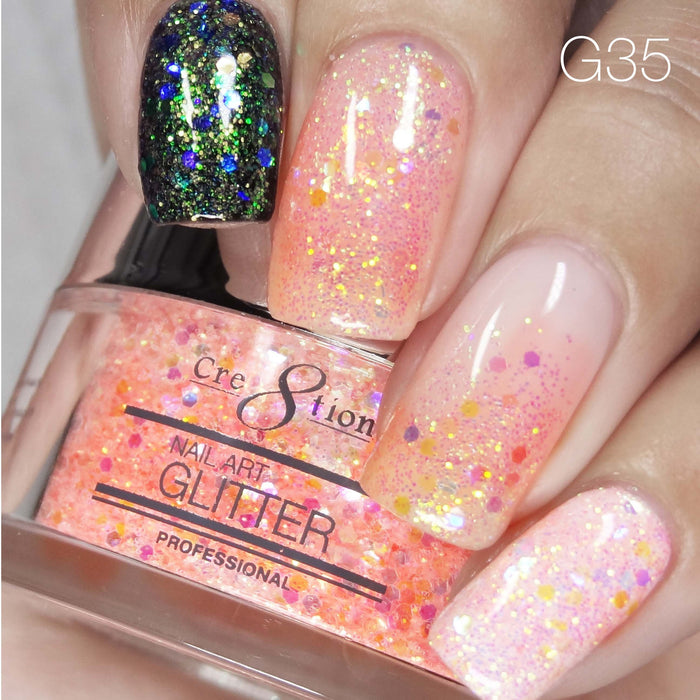 Cre8tion Nail Art Glitter 1oz 30g 35