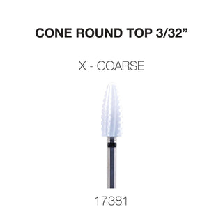 Cre8tion CERAMIC Cone Round Top Nail Filing Bit 3/32"