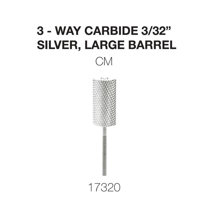 Cre8tion 3-Way Carbide Silver, Large Barrel 3/32"