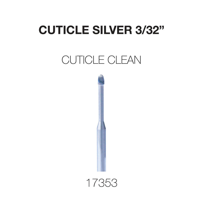 Cre8tion Cuticle Clean Carbide Bit, Silver 3/32"