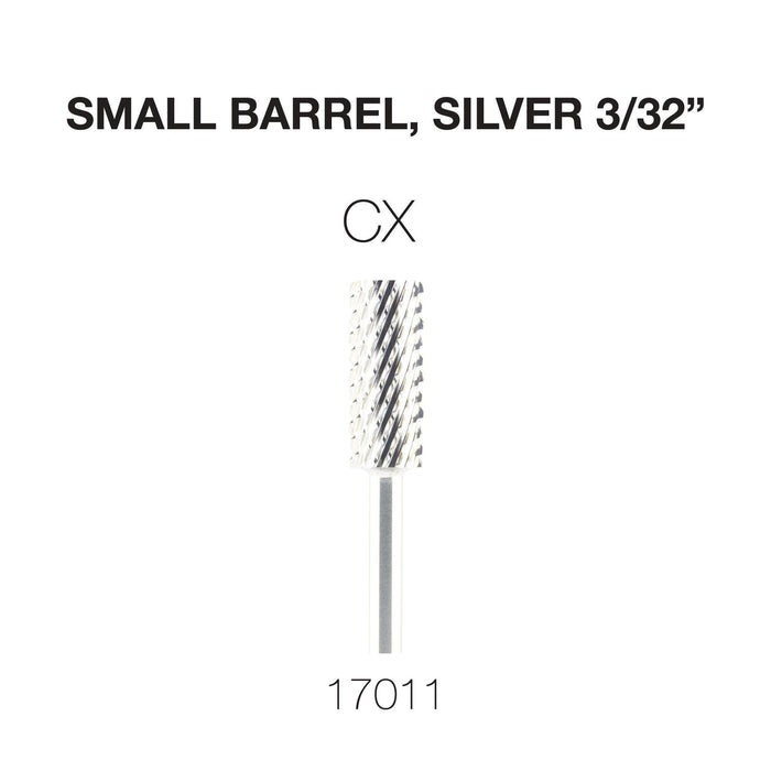 Cre8tion Carbide Small Barrel, Silver 3/32"