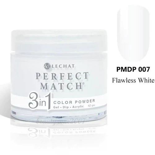 LeChat - Perfect Match - 007 Blanco impecable (polvo de inmersión) 1.5 oz