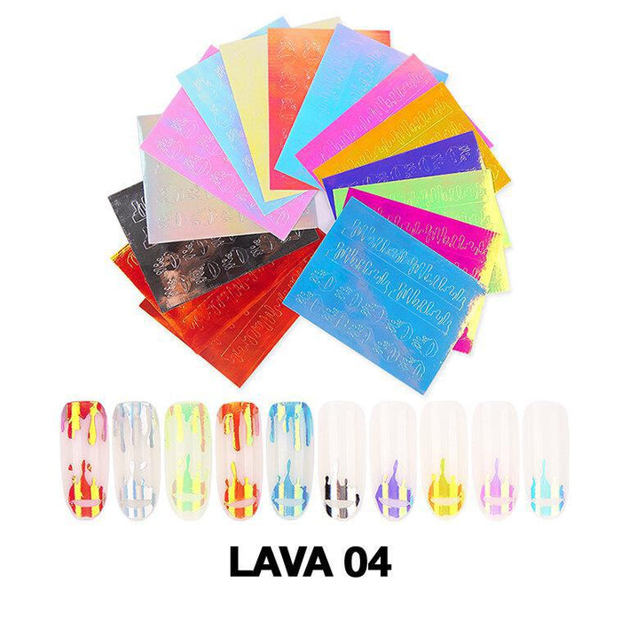 Cre8tion Nail Art Sticker Lava 04 16 uds/bolsa