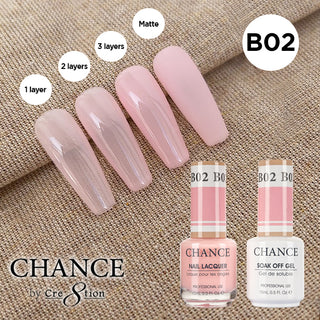 (Bonus Combo) Cre8tion Gel Color - Chance Bare Collection B02 8oz Refill - Buy 1 Get 3 Matching Duo 0.5oz Free