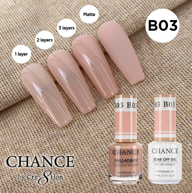 Chance Gel & Nail Lacquer Duo 0.5oz B03 - Bare Collection