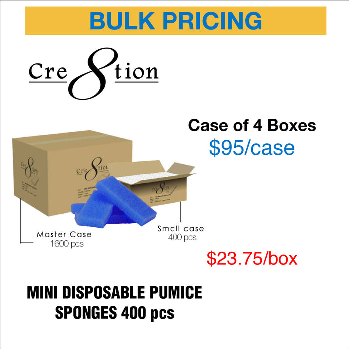 Cre8tion Mini Disposable Pumice Sponges - DARK BLUE