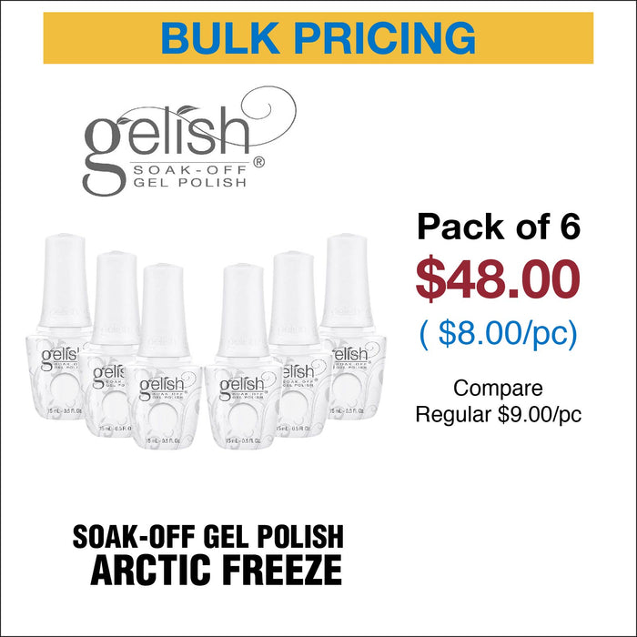 Gelish Soak Off Gel Polish - Arctic Freeze - Pack of 6