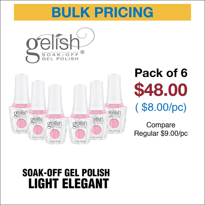 Gelish Soak Off Gel Polish - Light Elegant - Pack of 6