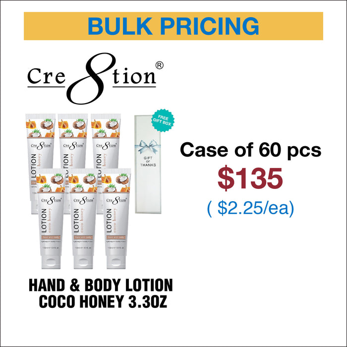 Cre8tion Hand & Body Lotion 3.3oz - Case of 60