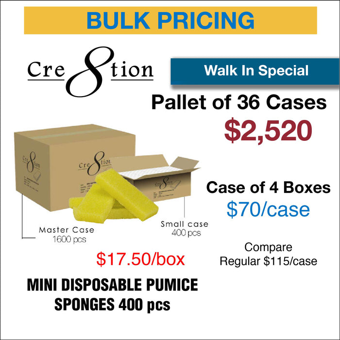 [Walk In Special] Cre8tion Mini Disposable Pumice Sponges