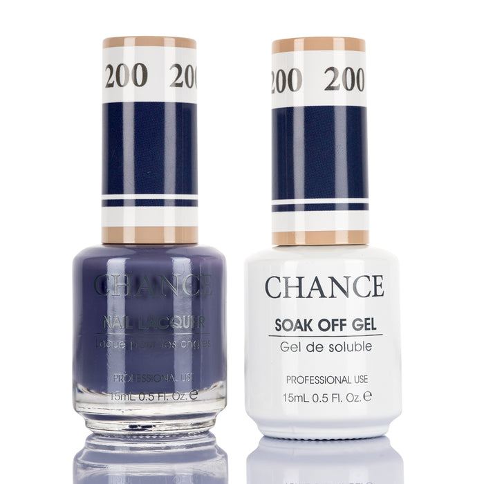 Chance Gel &amp; Nail Lacquer Duo 0.5oz - Juego de 5 colores (204-203-202-201-200)