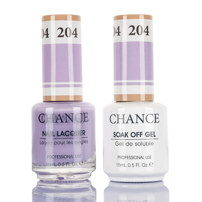Chance Gel &amp; Nail Lacquer Duo 0.5oz - Juego de 5 colores (204-203-202-201-200)