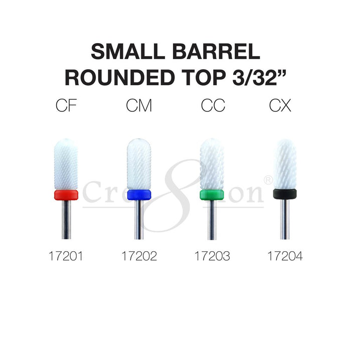 Cre8tion Ceramic Small Barrel- Rounded Top 3/32"