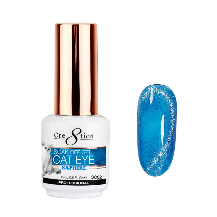 Cre8tion Saphire Cat Eye Gel 0.5oz SC02