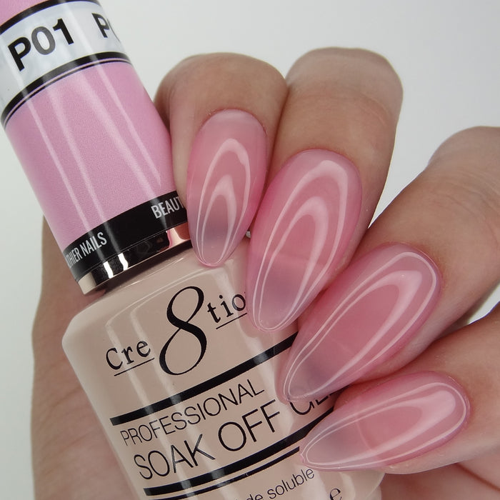 Cre8tion Gel - French Collection 0.5oz - P01 Crystal Pink