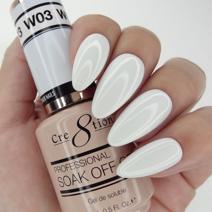Cre8tion Gel - French Collection 0.5oz - W03 Ice White