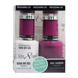 Cre8tion Soak Off Gel Matching Pair 0.5oz 011 MYSTERIOUS