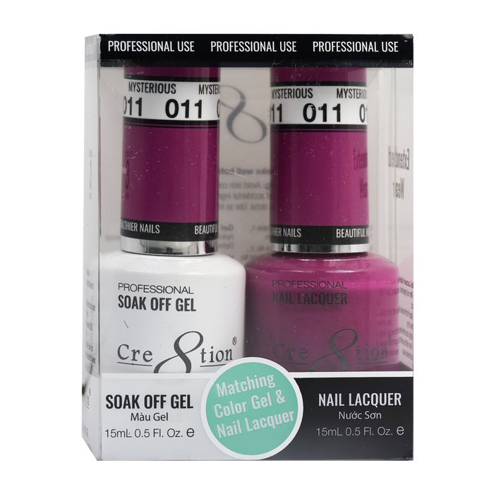 Cre8tion Soak Off Gel Matching Pair 0.5oz 011 MYSTERIOUS