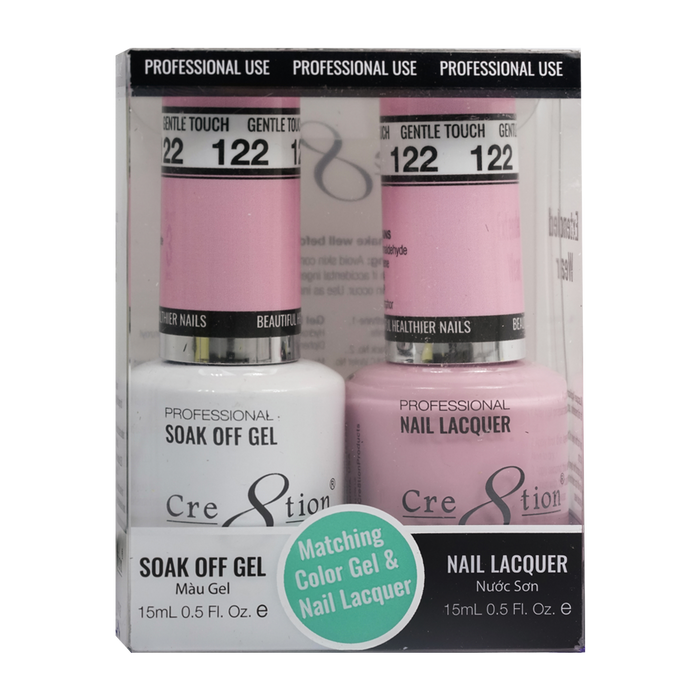 Cre8tion Soak Off Gel Matching Pair 0.5oz 122 GENTLE TOUCH