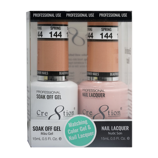 Cre8tion Soak Off Gel Matching Pair 0.5oz 144 JUICIER KUMQUAT