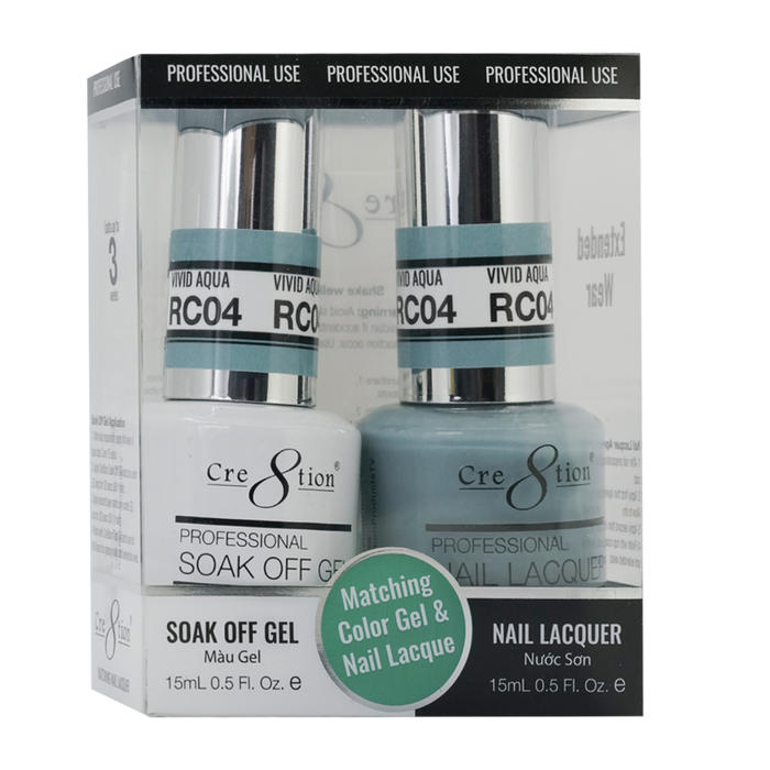 Cre8tion Soak Off Gel Matching Pair Rustic Collection 0.5oz RC04