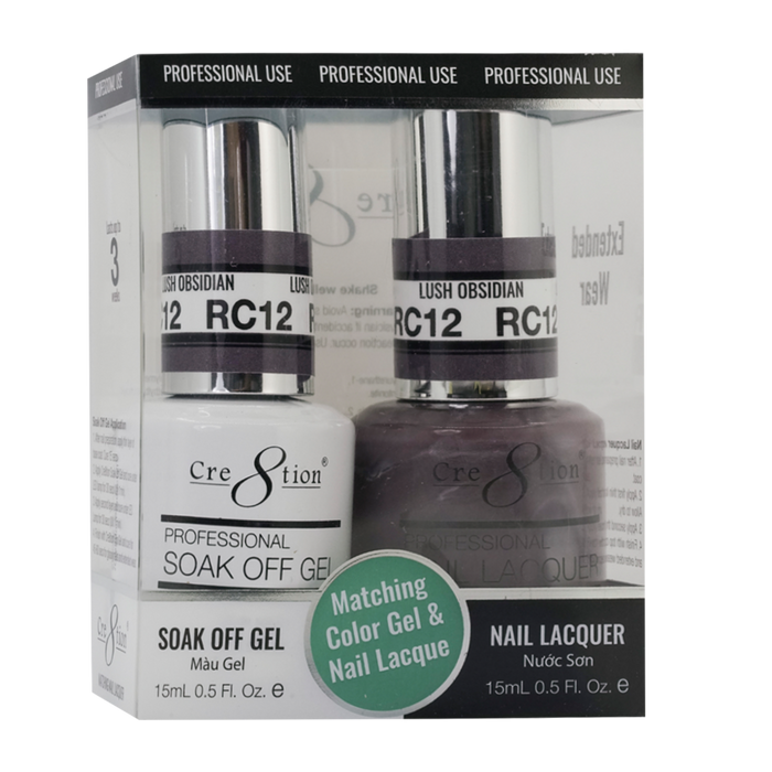 Cre8tion Soak Off Gel Matching Pair Rustic Collection 0.5oz RC12