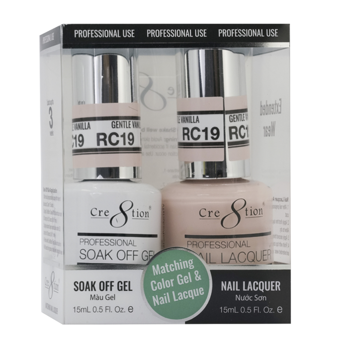 Cre8tion Soak Off Gel Matching Pair Rustic Collection 0.5oz RC19