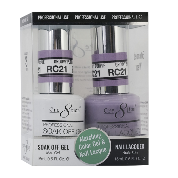 Cre8tion Soak Off Gel Matching Pair Rustic Collection 0.5oz RC21