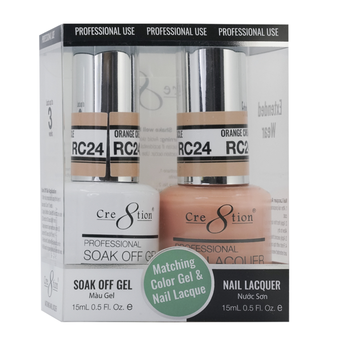 Cre8tion Soak Off Gel Matching Pair Rustic Collection 0.5oz RC24