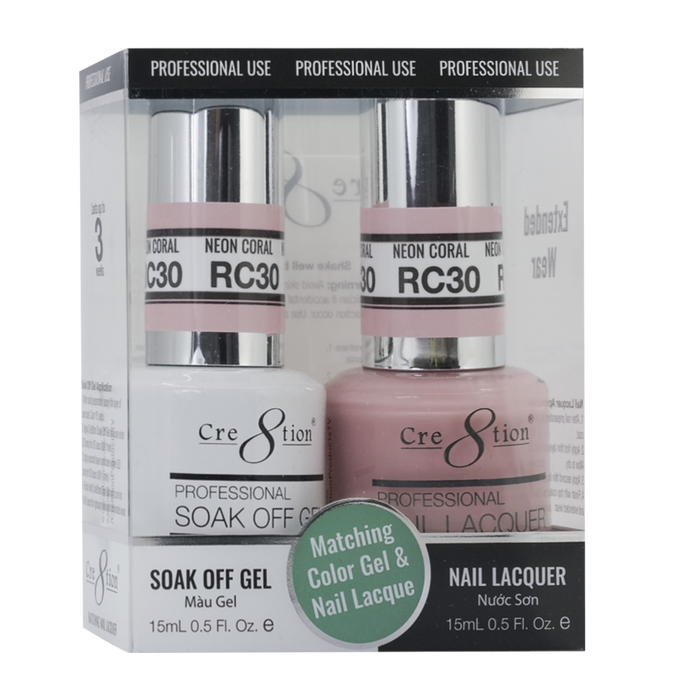 Cre8tion Soak Off Gel Matching Pair Rustic Collection 0.5oz RC30