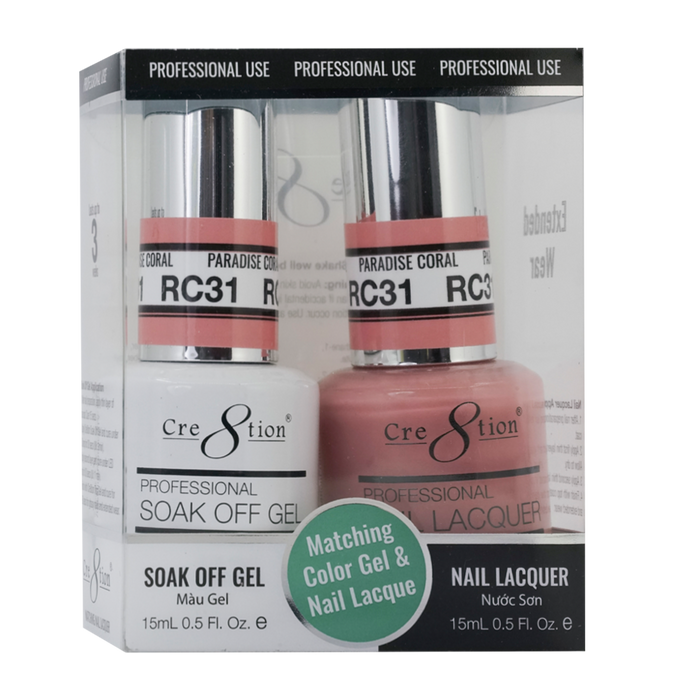 Cre8tion Soak Off Gel Matching Pair Rustic Collection 0.5oz RC31