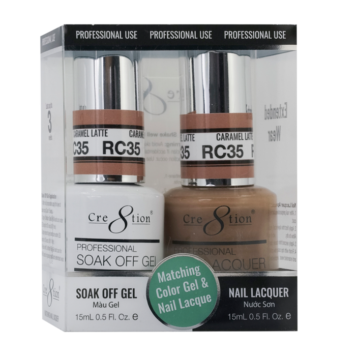 Cre8tion Soak Off Gel Matching Pair Rustic Collection 0.5oz RC35