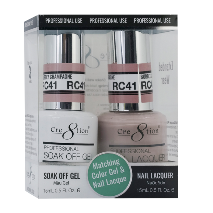 Cre8tion Soak Off Gel Matching Pair Rustic Collection 0.5oz RC41