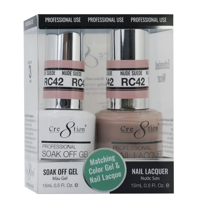 Cre8tion Soak Off Gel Matching Pair Rustic Collection 0.5oz RC42