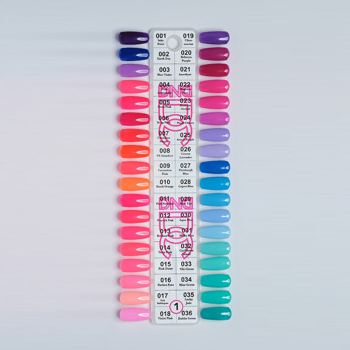 DND DC Duo Matching Color - Juego completo de 36 colores #001 - #036 con 1 tabla de colores