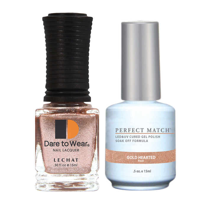 LeChat - Perfect Match - 166 Gold Hearted (Gel & Lacquer) 0.5oz