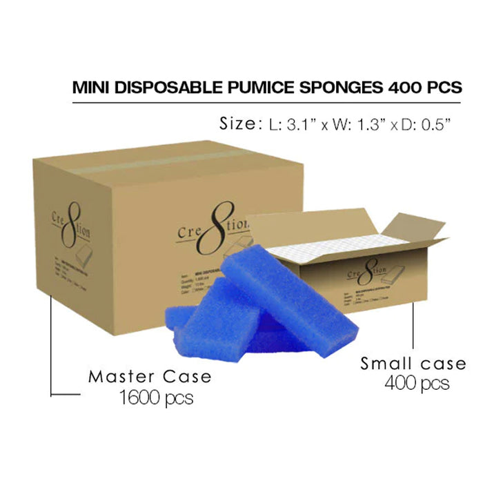 Cre8tion Mini Disposable Pumice Sponges - DARK BLUE