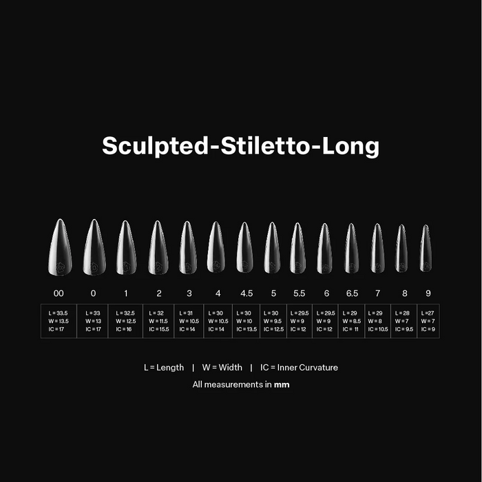Apres Gel-X Tips 2.0 - SCULPTED Stiletto 600pcs