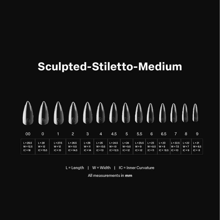 Apres Gel-X Tips 2.0 - Stiletto Esculpido 600uds