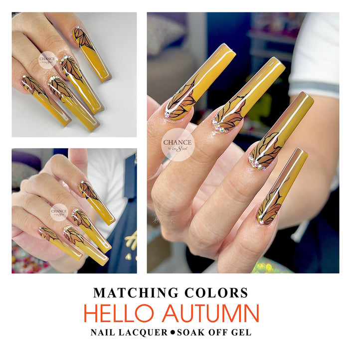 Chance Matching Color Gel & Nail Lacquer 0.5oz - 36 Colors - Hello Autumn Collection w/ 2 sets Color Chart