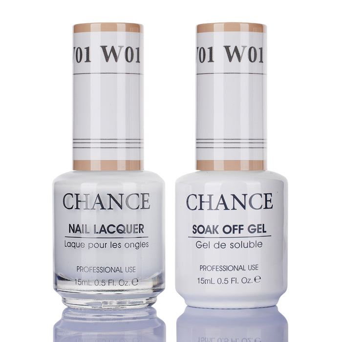Chance Gel &amp; Nail Lacquer Duo 0.5oz W01 - Colección Shade of White