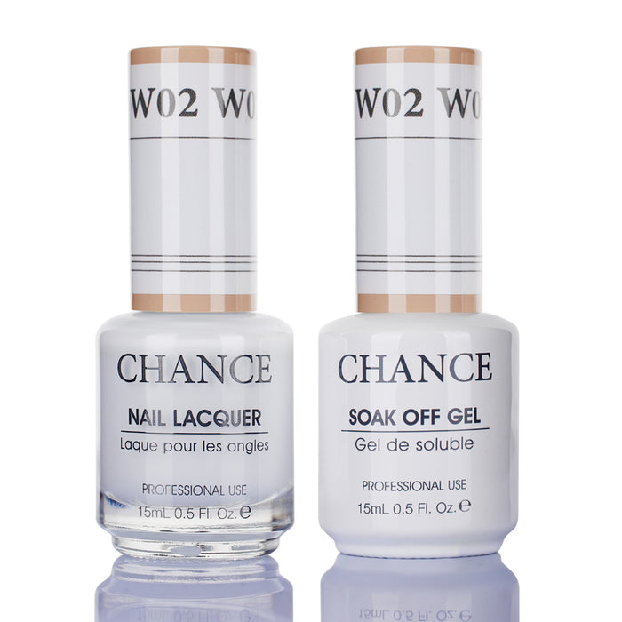 Chance Gel &amp; Nail Lacquer Duo 0.5oz W02 - Colección Shade of White