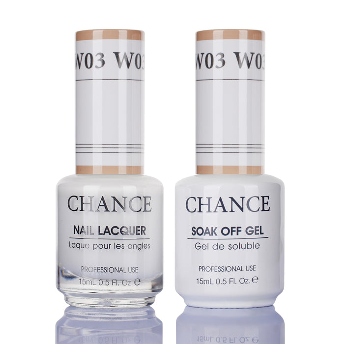 Chance Gel &amp; Nail Lacquer Duo 0.5oz W03 - Colección Shade of White