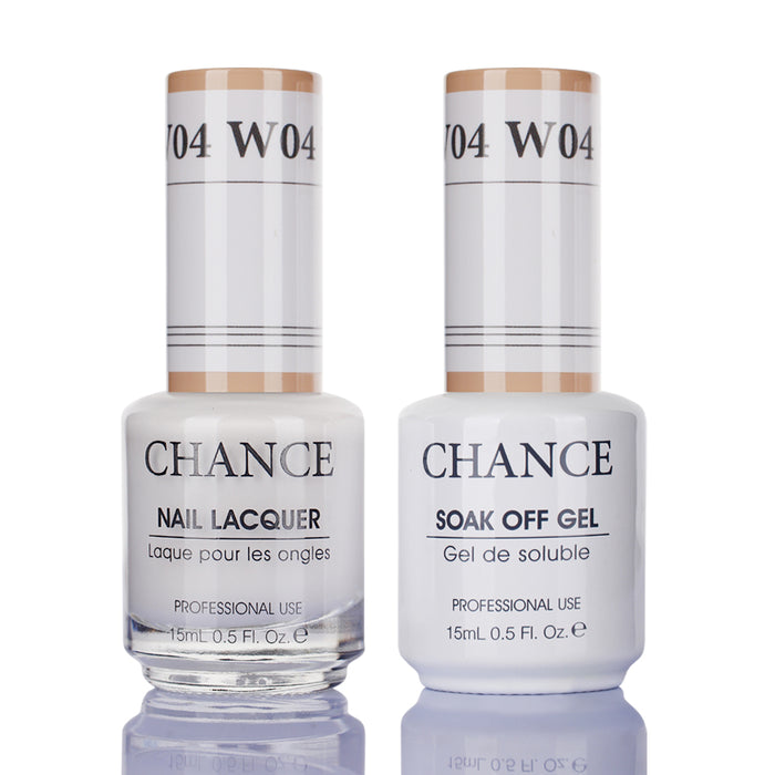 Chance Gel & Nail Lacquer Duo 0.5oz W04 - Shade of White Collection