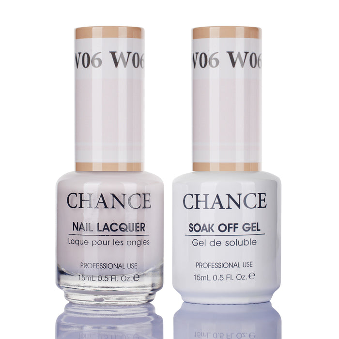 Chance Gel &amp; Nail Lacquer Duo 0.5oz W06 - Colección Sombra de Blanco
