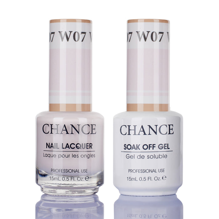 Chance Gel &amp; Nail Lacquer Duo 0.5oz W07 - Colección Sombra de Blanco