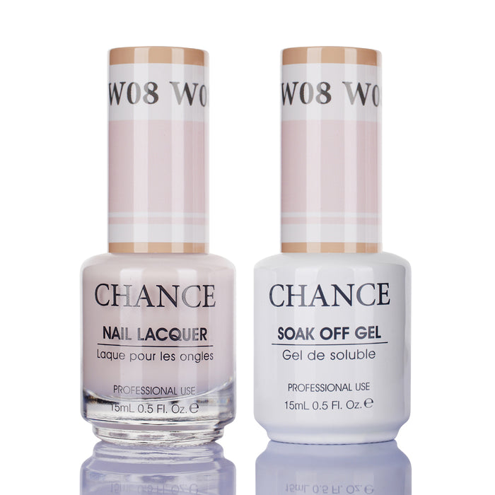 Chance Gel & Nail Lacquer Duo 0.5oz W08 - Shade of White Collection