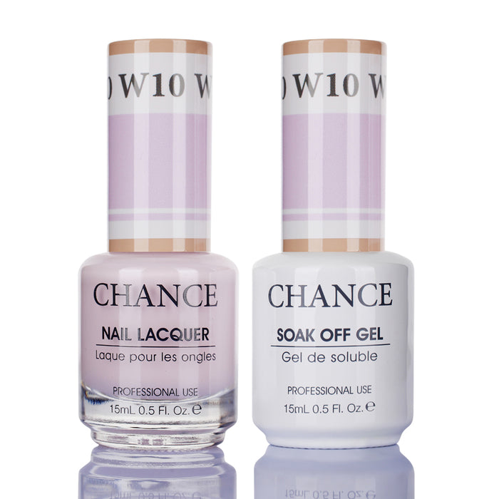 Chance Gel & Nail Lacquer Duo 0.5oz W10 - Shade of White Collection