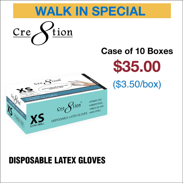 [Walk In Special] Cre8tion Disposable Latex Gloves